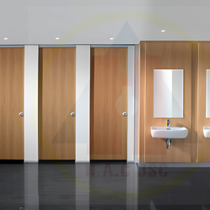 VÁCH NGĂN VỆ SINH COMPACT HPL VÂN GỖ