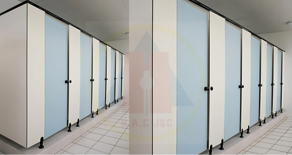VÁCH NGĂN VỆ SINH COMPACT HPL VÂN GỖ - Ảnh 2